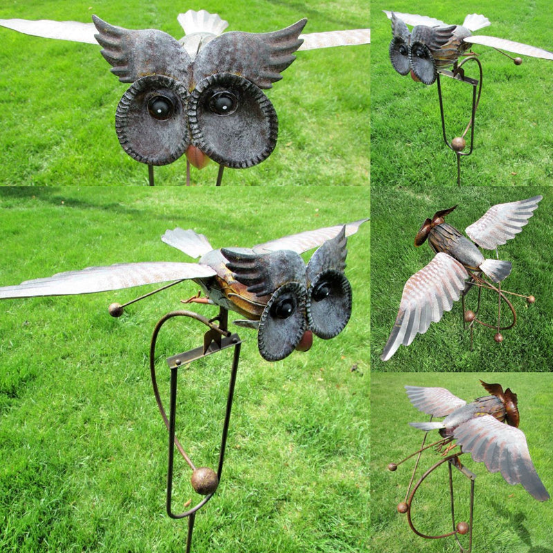 Decoración de patio con pájaro artístico para jardín