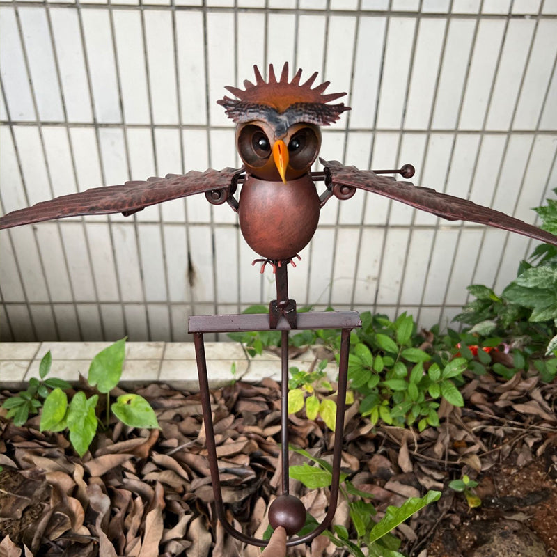 Decoración de patio con pájaro artístico para jardín