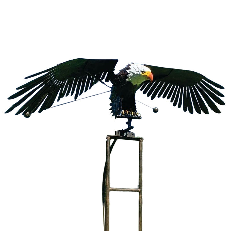 Decoración para jardín exterior: águila y búhos de metal