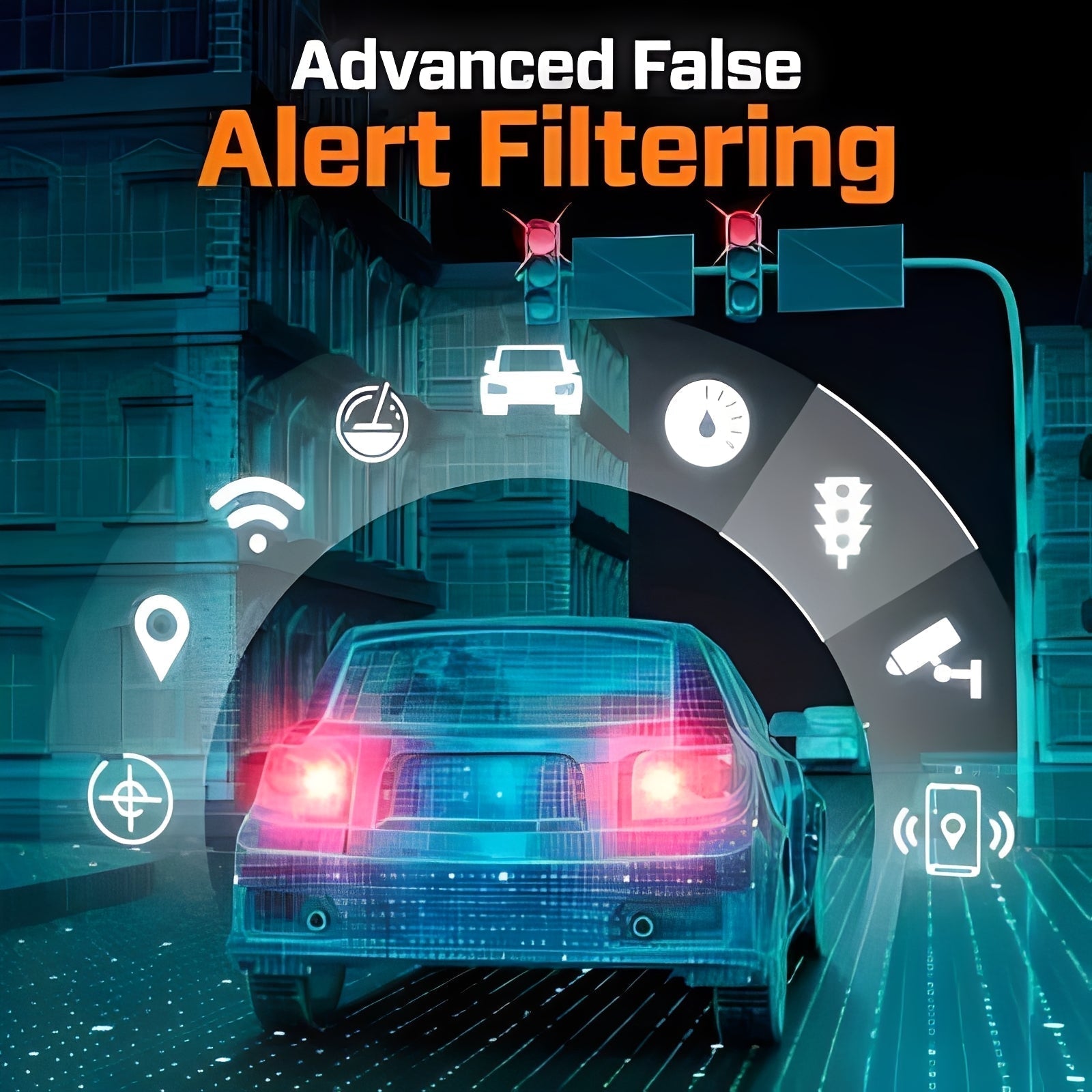 Detector de radar de largo alcance para automóvil