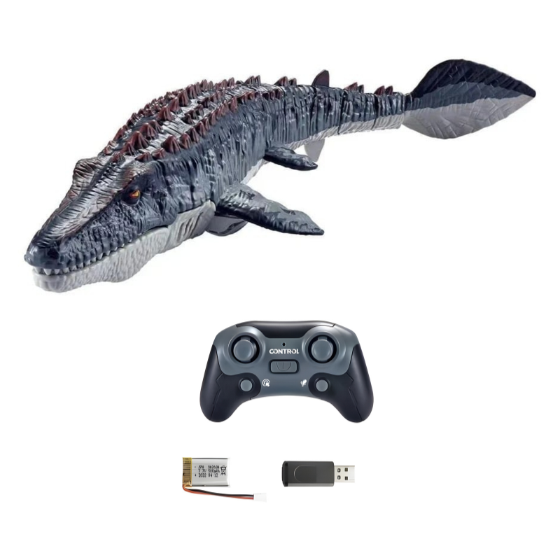 Dinosaurio de juguete acuático a control remoto para niños con vaporizador de agua