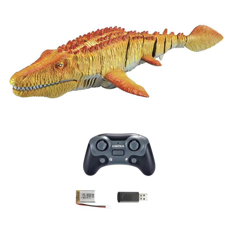 Dinosaurio de juguete acuático a control remoto para niños con vaporizador de agua
