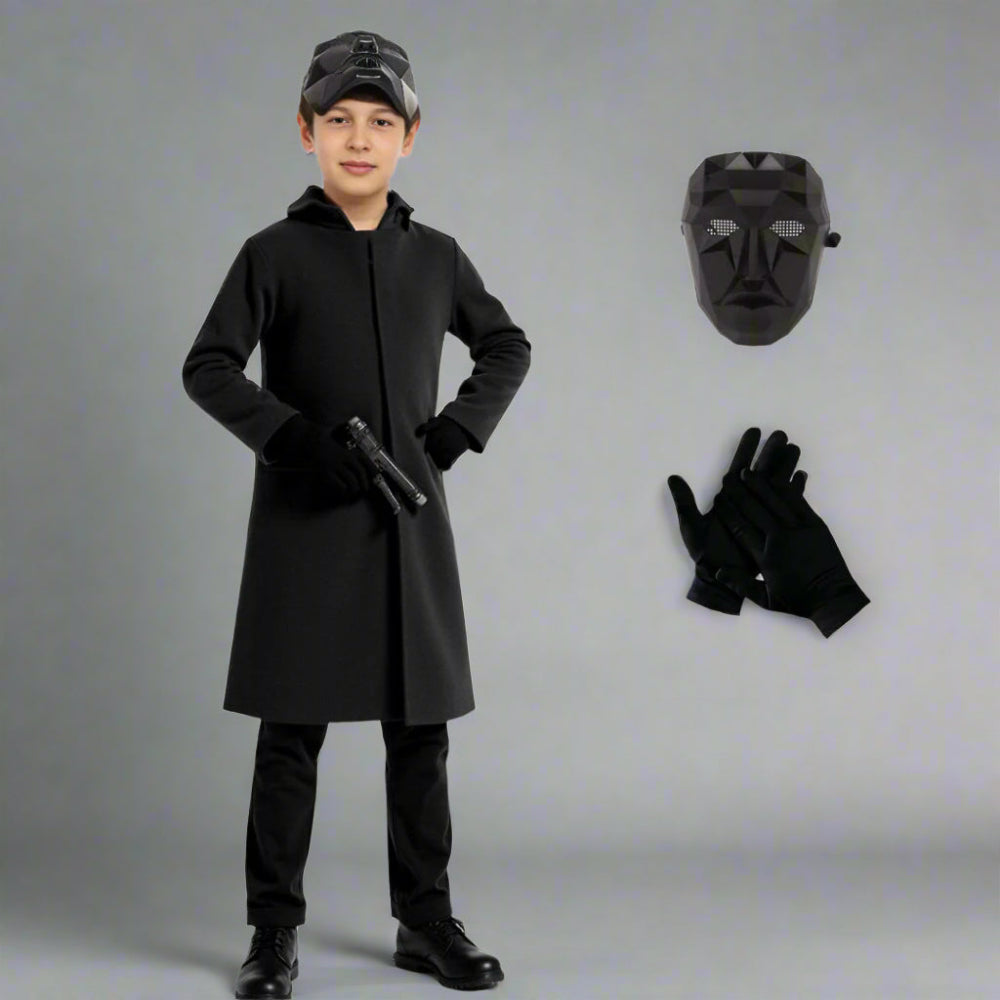 Disfraz de cosplay de poliéster para niños de Frontman con guantes