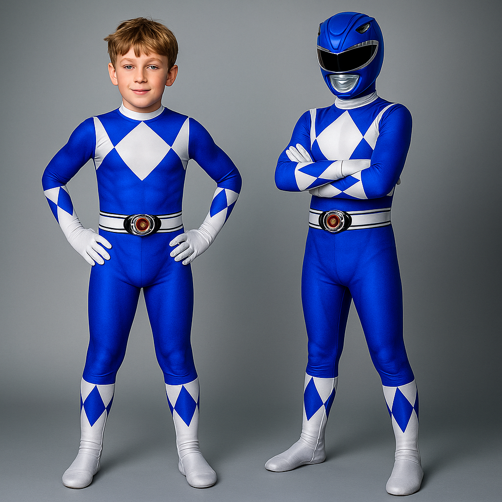 Disfraz de superhéroe infantil – mono con estampado de músculos para fiestas y celebraciones