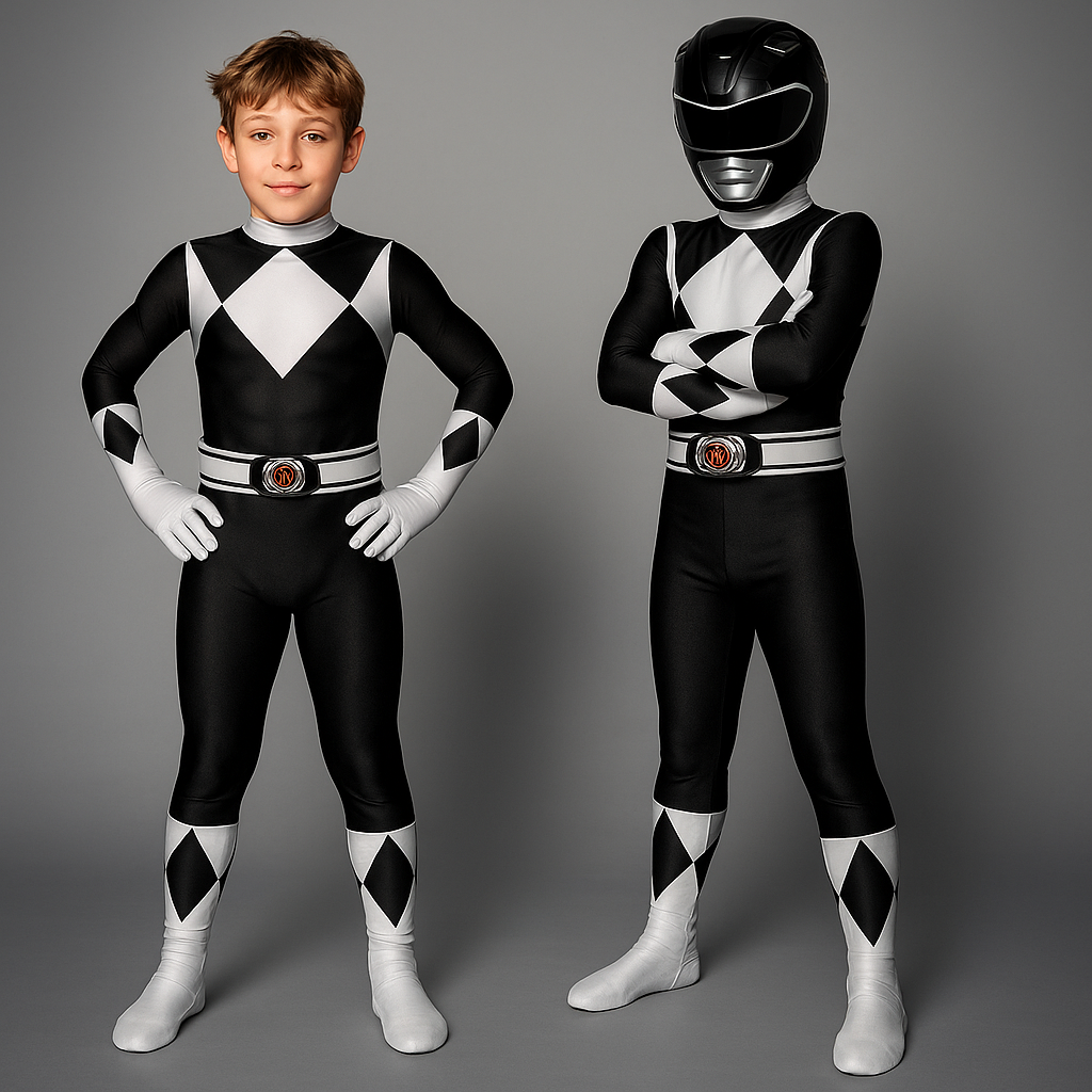 Disfraz de superhéroe infantil – mono con estampado de músculos para fiestas y celebraciones