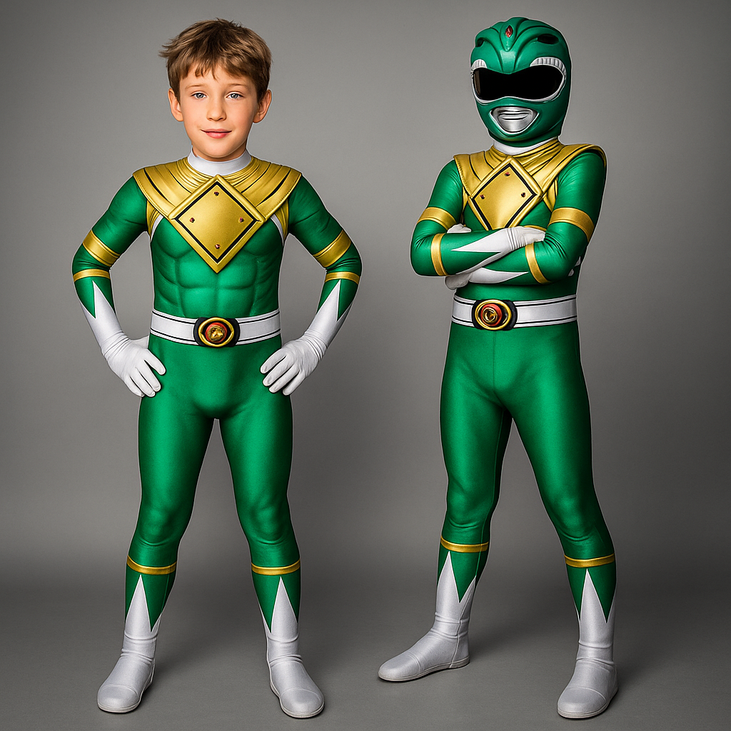Disfraz de superhéroe infantil – mono con estampado de músculos para fiestas y celebraciones