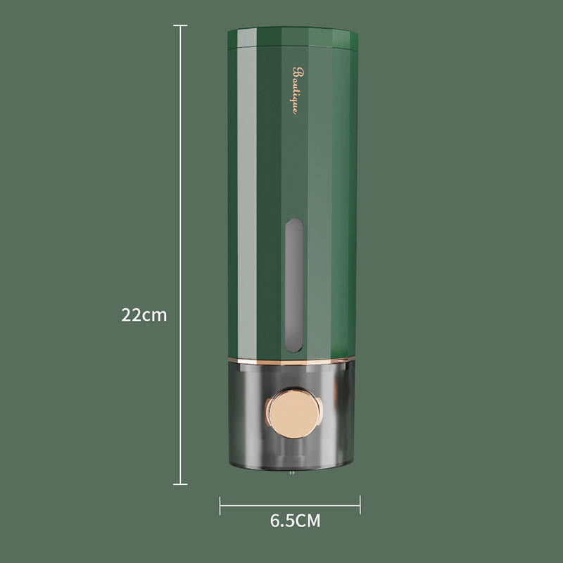 Dispensador de jabón de pared para ducha en blanco/verde oscuro