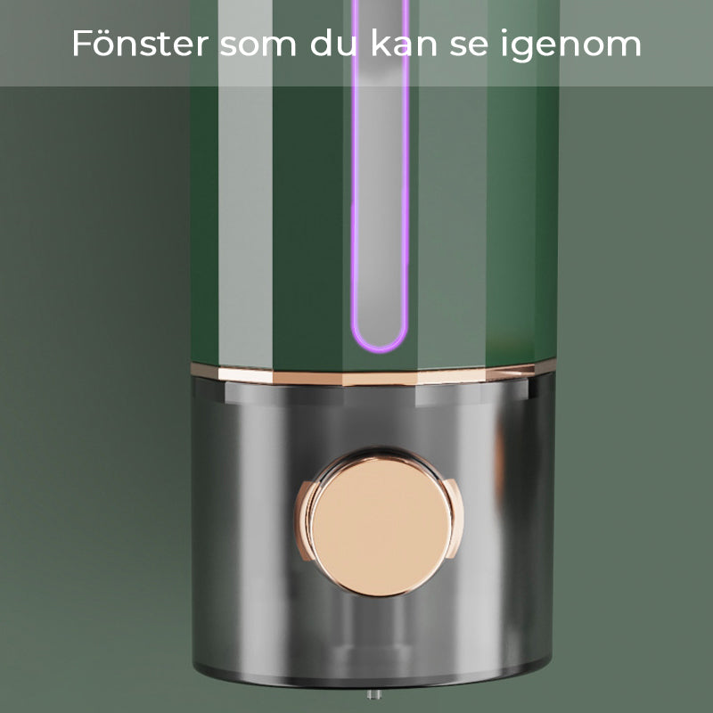 Dispensador de jabón de pared para ducha en blanco/verde oscuro