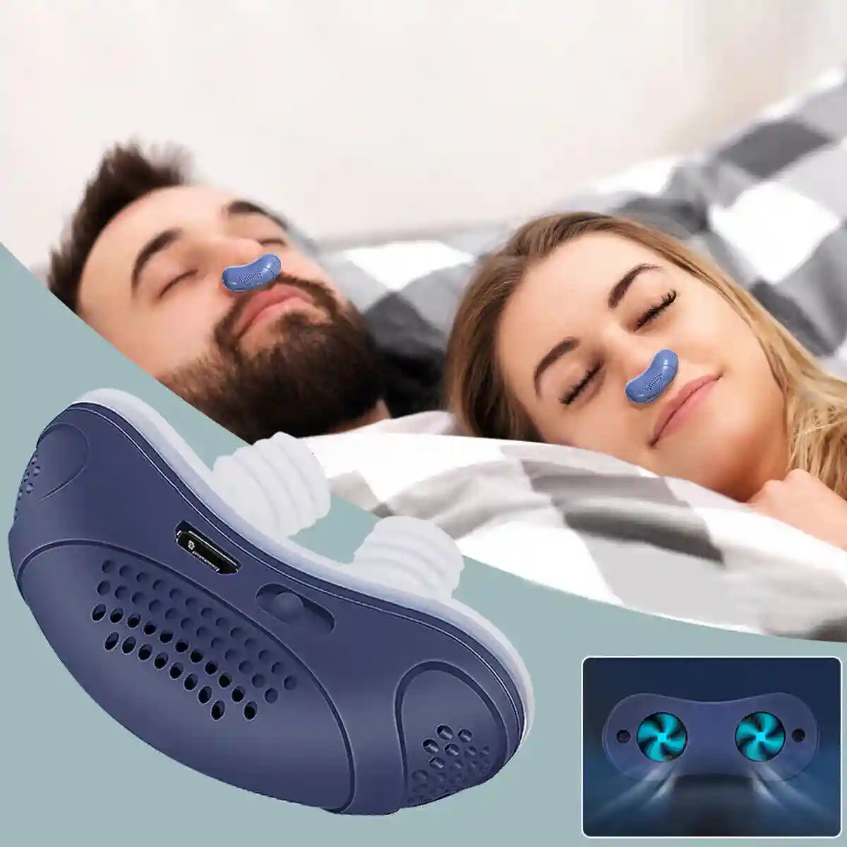 Dispositivo micro CPAP para la apnea del sueño - Antirronquidos