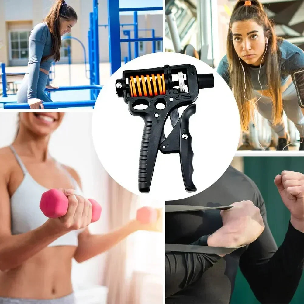 Ejercitador de agarre ajustable de 5 a 165 kg – Expansor de dedos para entrenamiento de brazos, muñecas y antebrazos