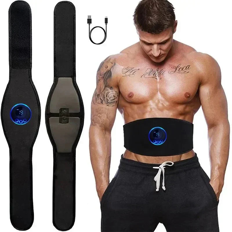 Electroestimulador abdominal EMS – Estimulador muscular de 19 niveles para fortalecimiento del core