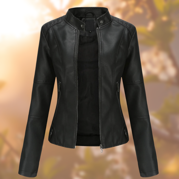 Elegante chaqueta de cuero