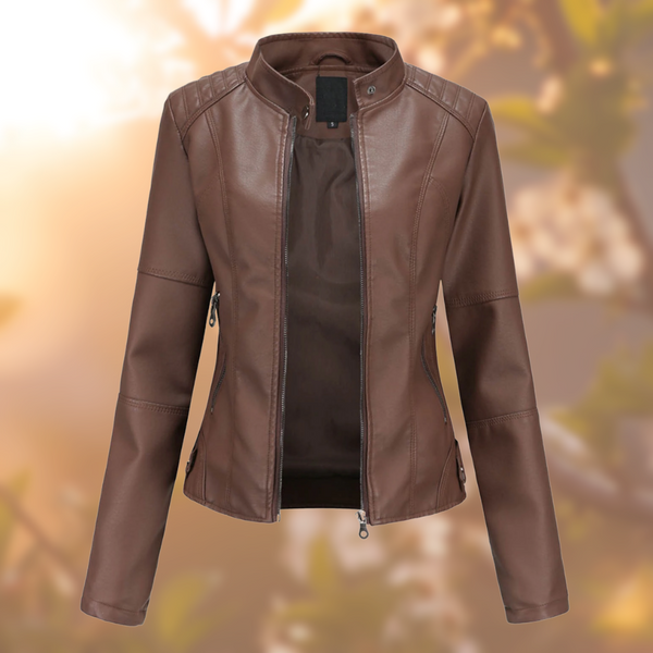 Elegante chaqueta de cuero