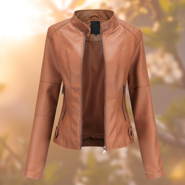 Elegante chaqueta de cuero