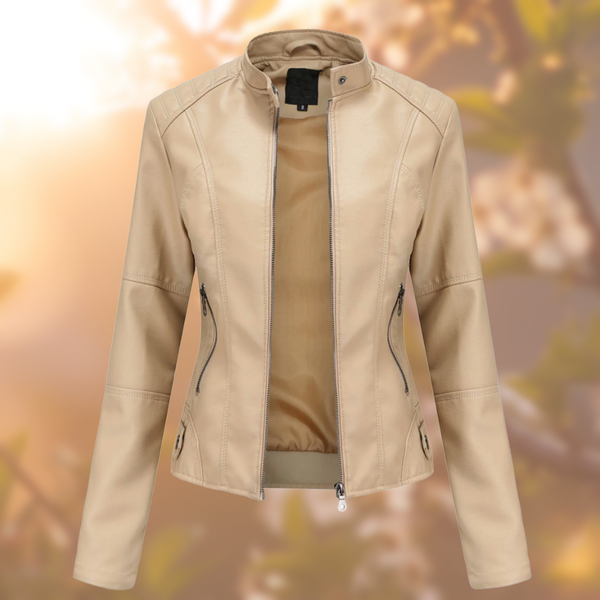Elegante chaqueta de cuero