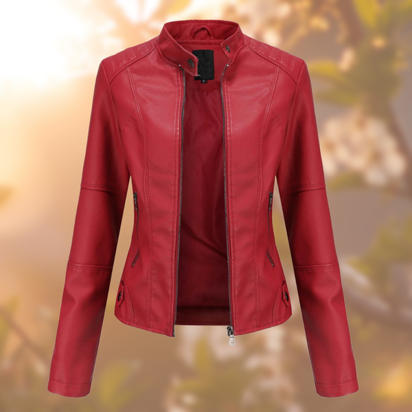 Elegante chaqueta de cuero