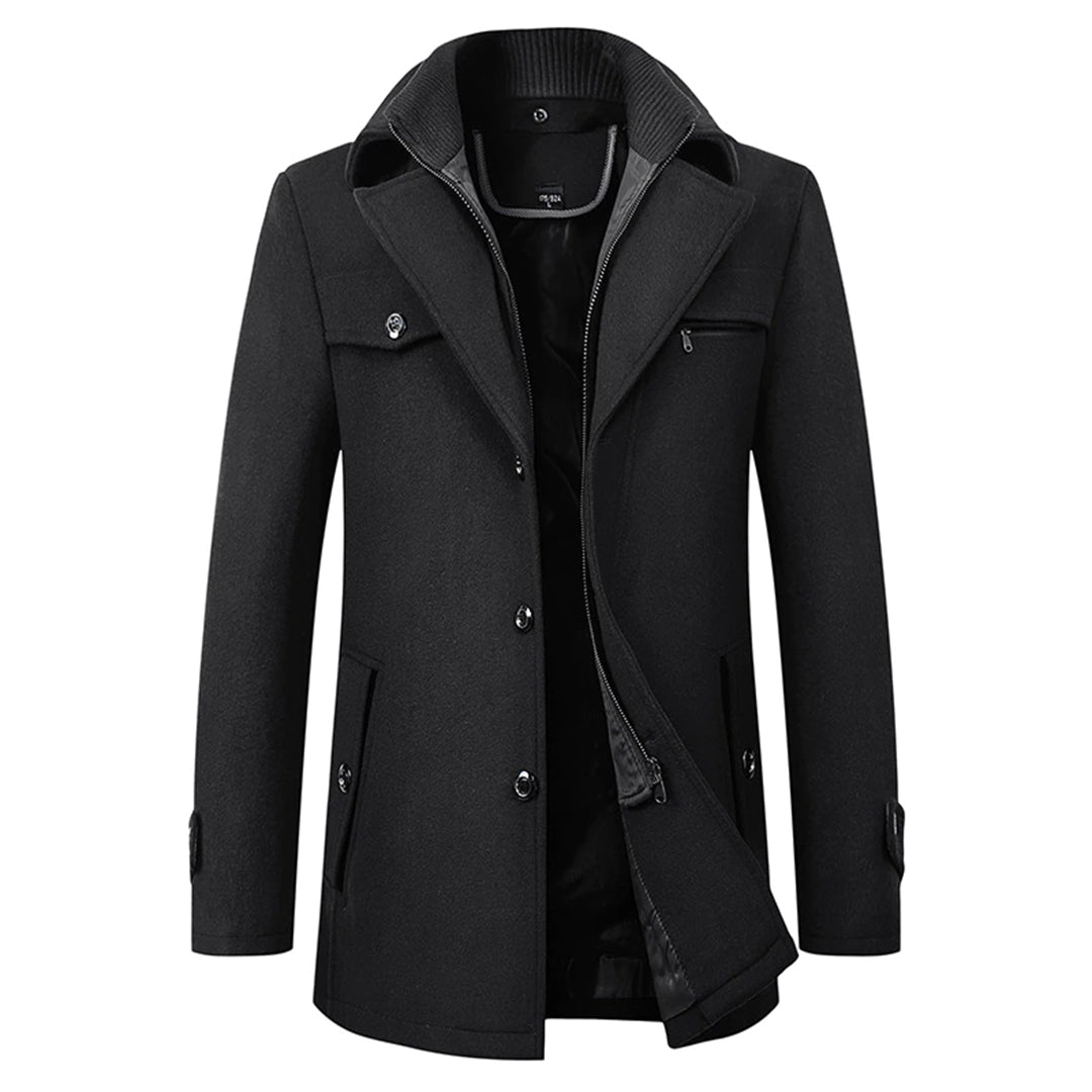 Elegante gabardina larga para hombre