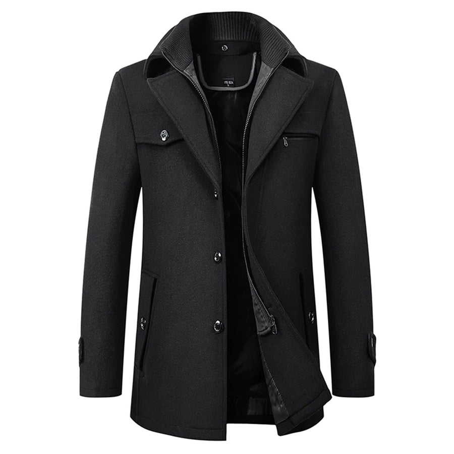 Elegante gabardina larga para hombre