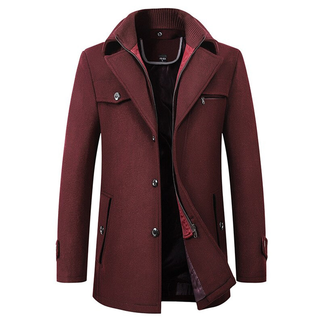 Elegante gabardina larga para hombre