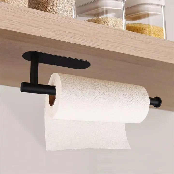 Elegante portarrollos de papel de cocina para pared – sin taladros y para ahorrar espacio