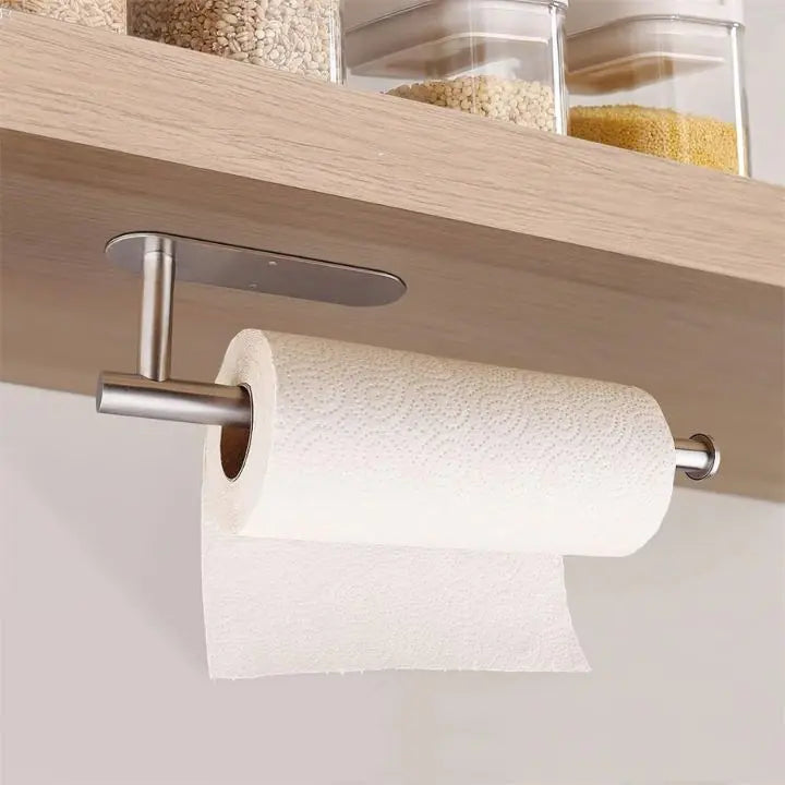 Elegante portarrollos de papel de cocina para pared – sin taladros y para ahorrar espacio