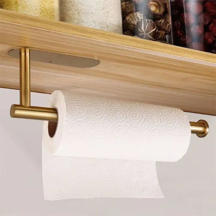 Elegante portarrollos de papel de cocina para pared – sin taladros y para ahorrar espacio