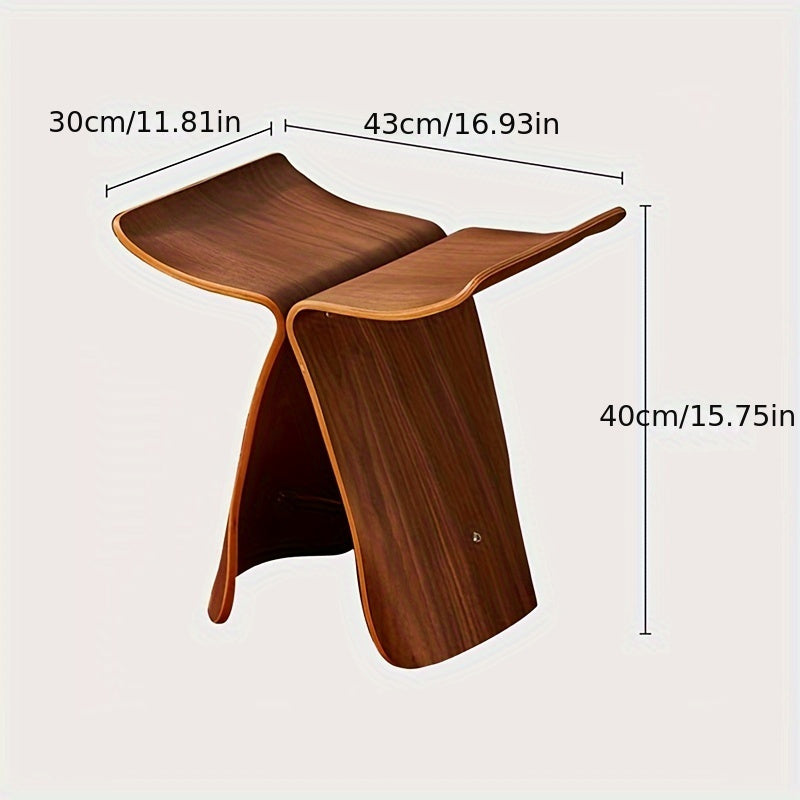Elegante taburete Butterfly – Diseño atemporal para salón y recibidor