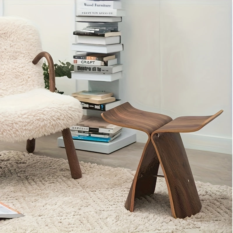 Elegante taburete Butterfly – Diseño atemporal para salón y recibidor