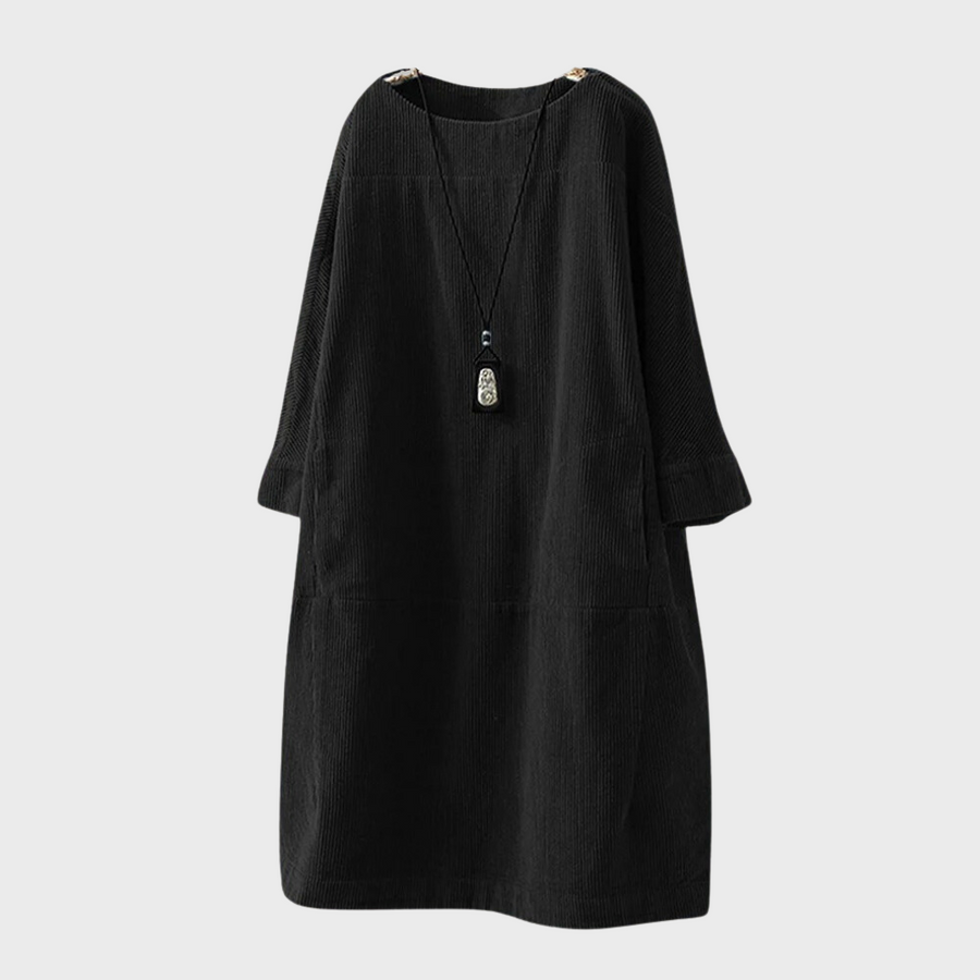 Elegante vestido de terciopelo con textura suave para mujer