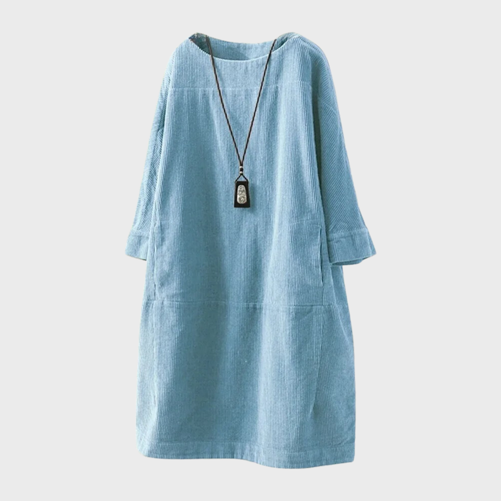 Elegante vestido de terciopelo con textura suave para mujer