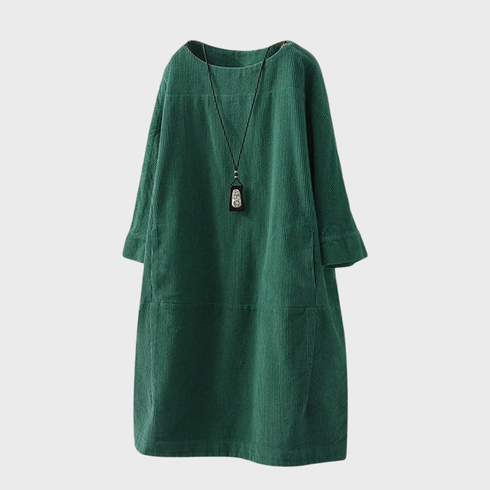 Elegante vestido de terciopelo con textura suave para mujer