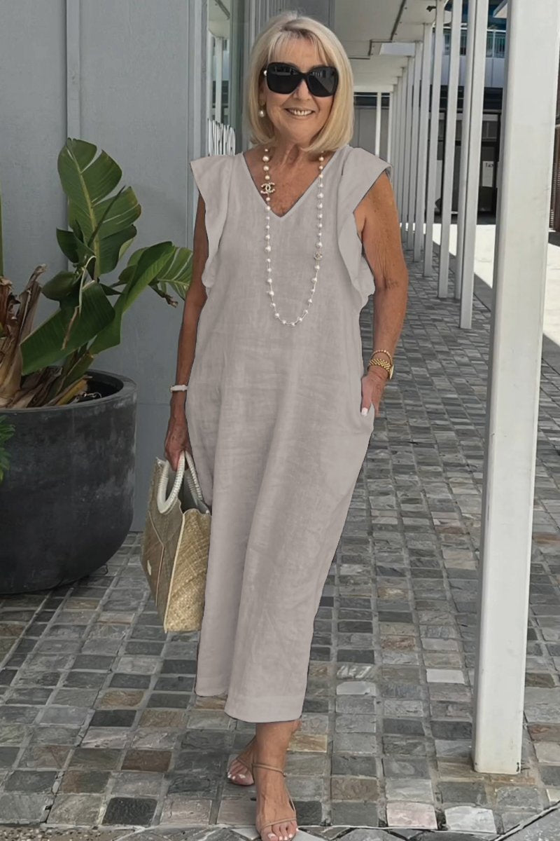 Elegante vestido de verano sin mangas