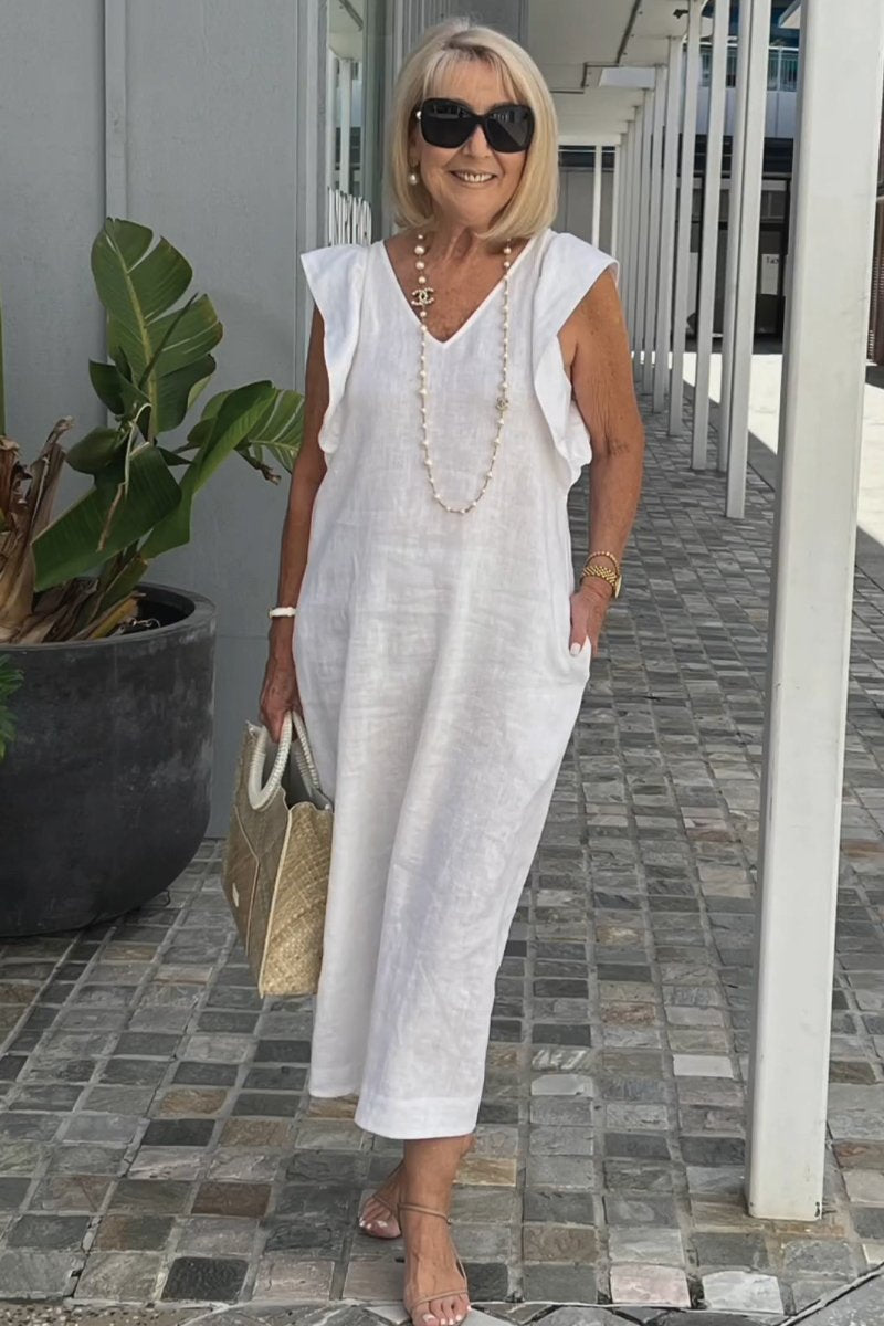 Elegante vestido de verano sin mangas