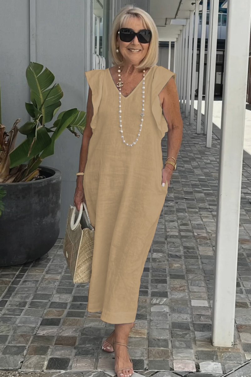 Elegante vestido de verano sin mangas