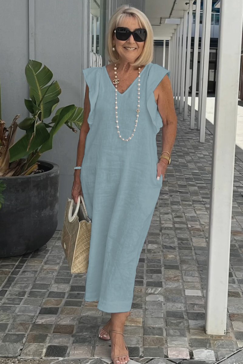 Elegante vestido de verano sin mangas