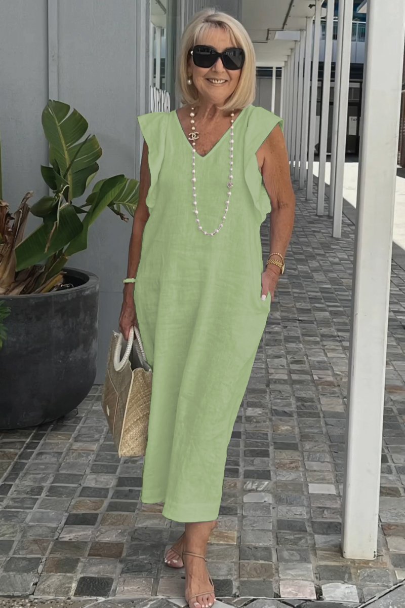 Elegante vestido de verano sin mangas
