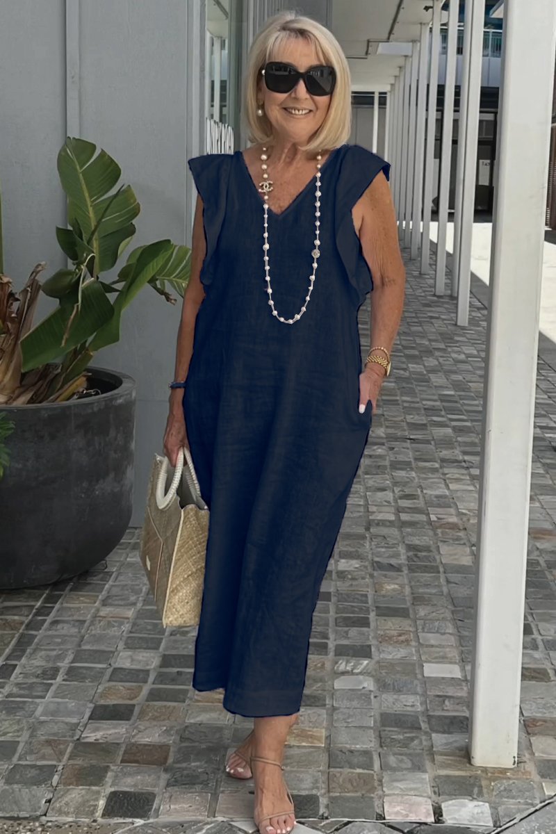 Elegante vestido de verano sin mangas