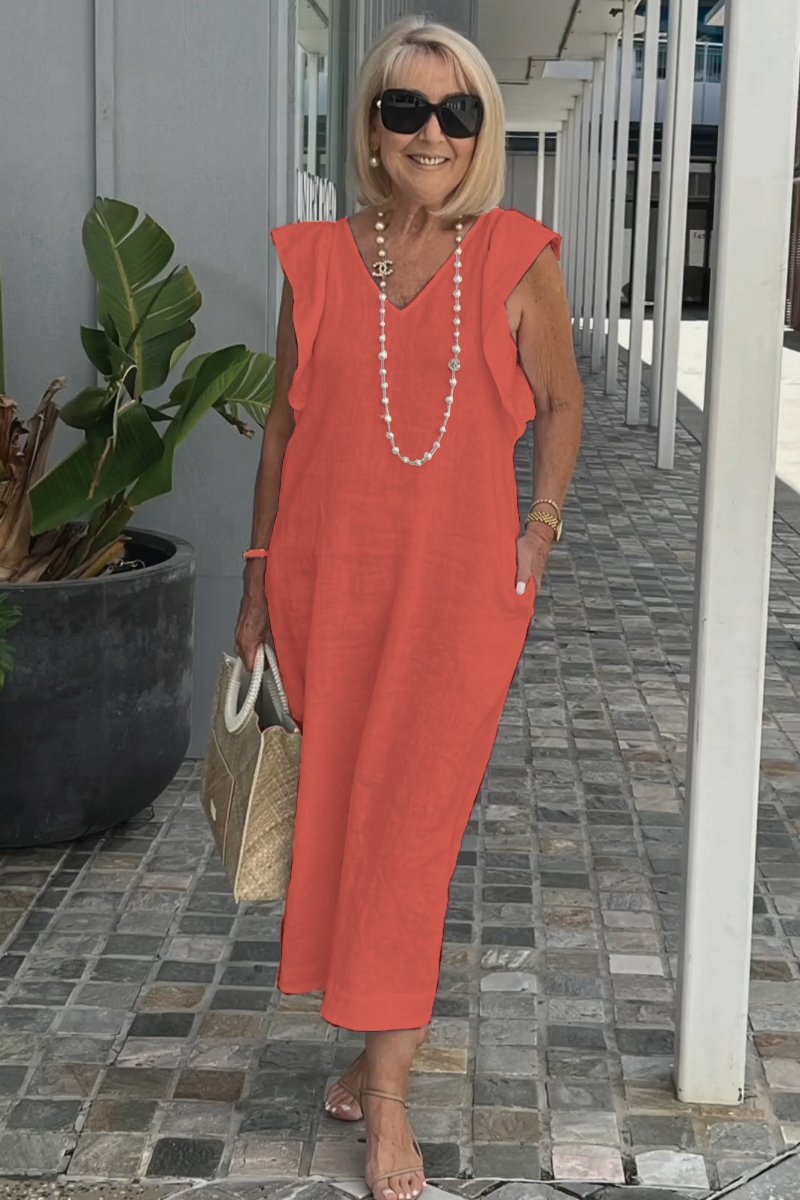 Elegante vestido de verano sin mangas