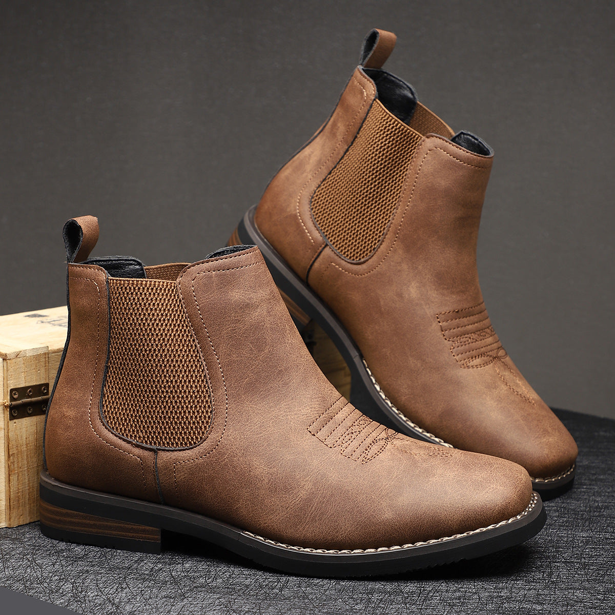 Elegantes botines Chelsea para hombre