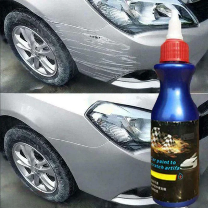 Eliminador de arañazos para carrocería con esponja de pulido – Fórmula no abrasiva para eliminar fácilmente los arañazos de la pintura del coche