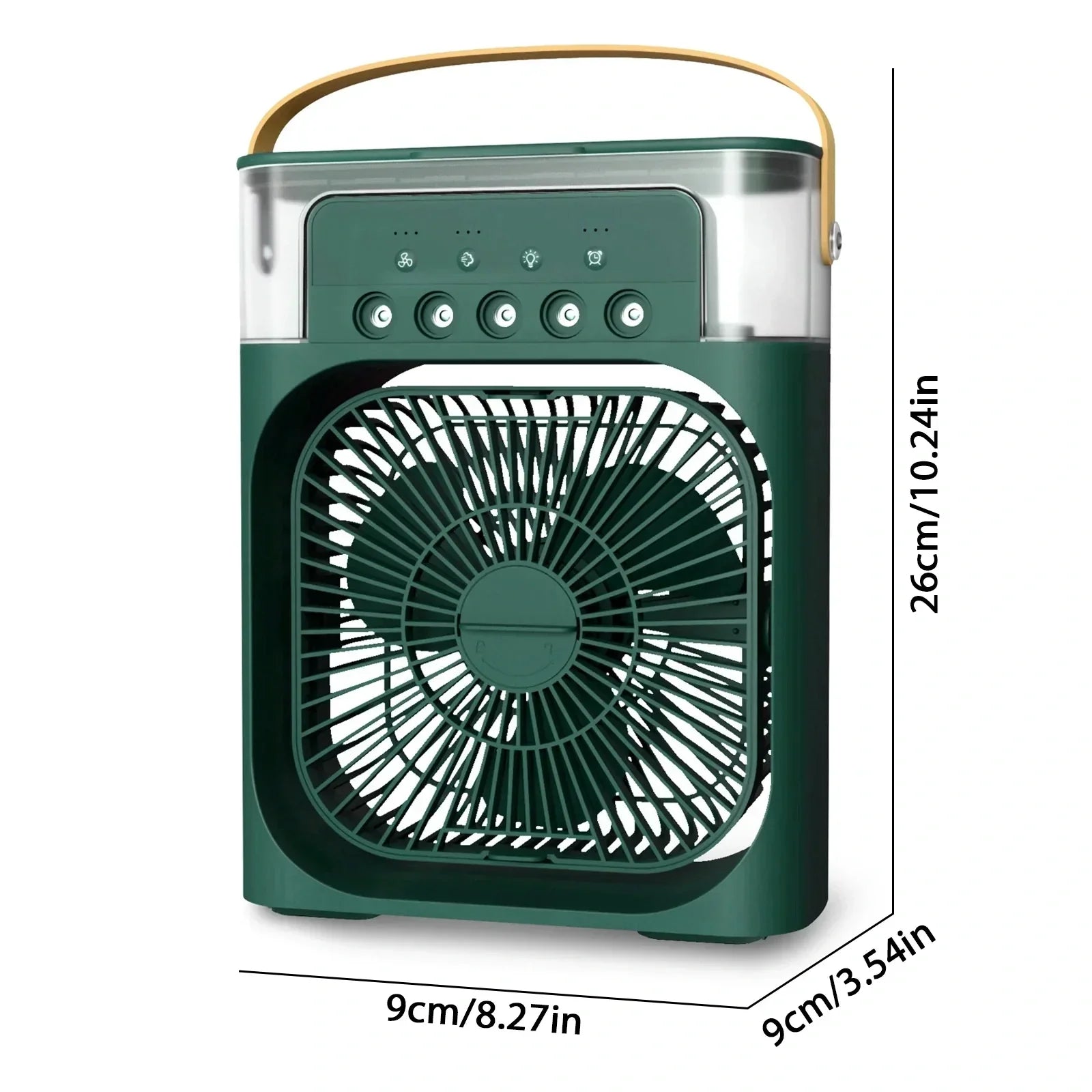 Enfriador de aire portátil 3 en 1 con humidificador y luz nocturna LED