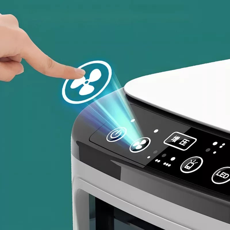 Enfriador de aire portátil con humidificador e iluminación LED