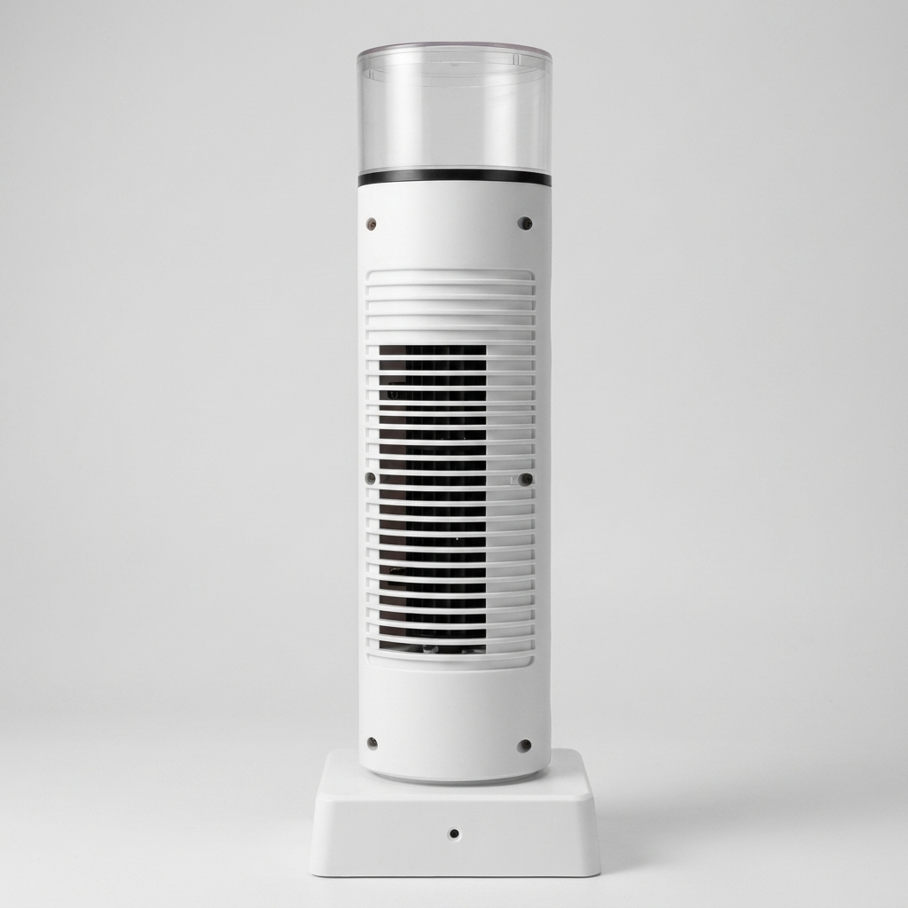 Enfriador de aire portátil de escritorio con humidificador, alimentación USB, sin aspas, 6 velocidades y mando a distancia