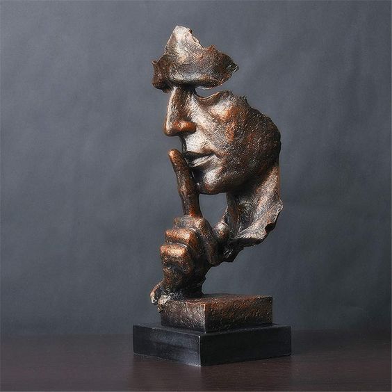 Escultura abstracta de decoración de interiores para una tranquila reflexión