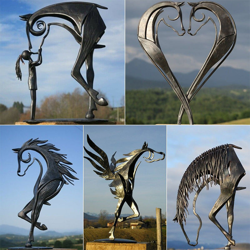Escultura de caballo del beso