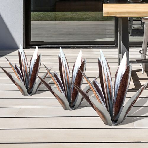 Escultura de jardín de metal antioxidante hecha a mano para decoración de interiores y exteriores