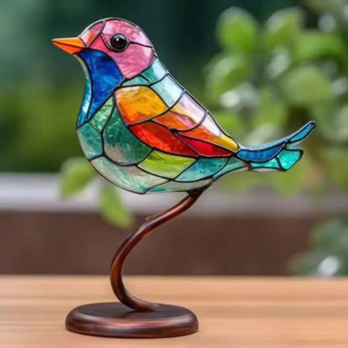 Escultura de pájaros en una rama de acrílico – Decoración artística y elegante para el hogar
