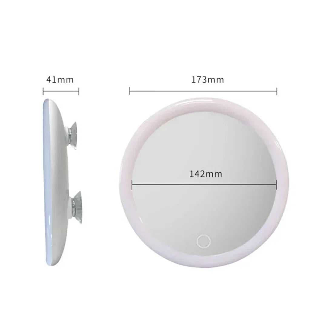 Espejo de aumento cosmético 10x con iluminación LED