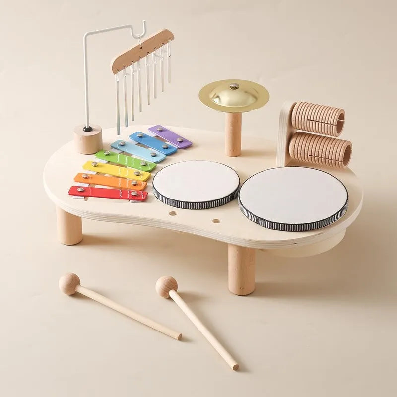 Estación musical de madera para niños