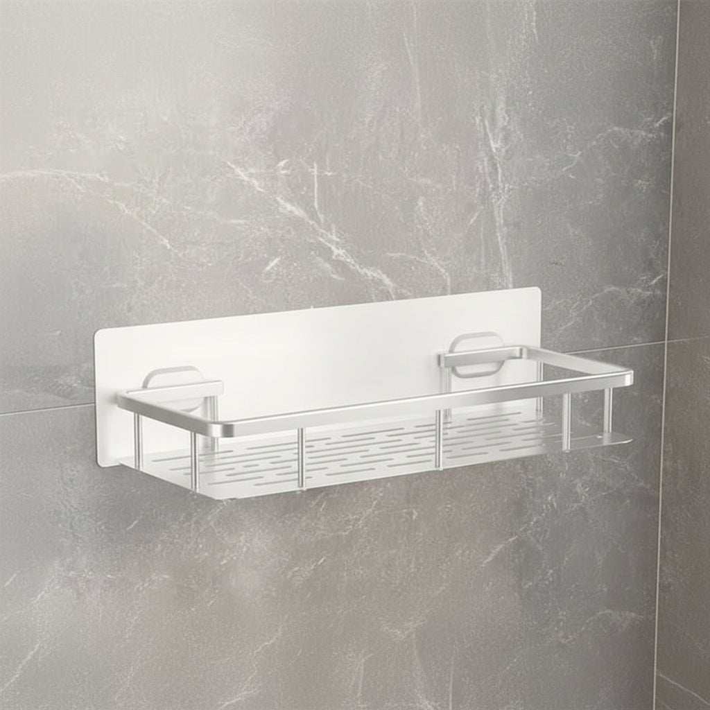 Estante adhesivo para baño: sin taladros y elegante para cualquier baño